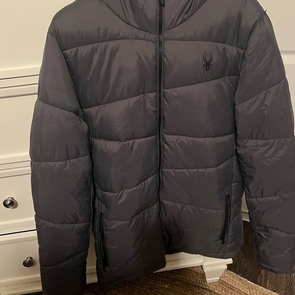 Spyder Gray Puffer Jacket - Picture 3 of 5